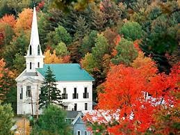 Autumn Leaves and Church